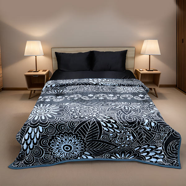 Purist Korea Blanket Double Bed-Ink Noir