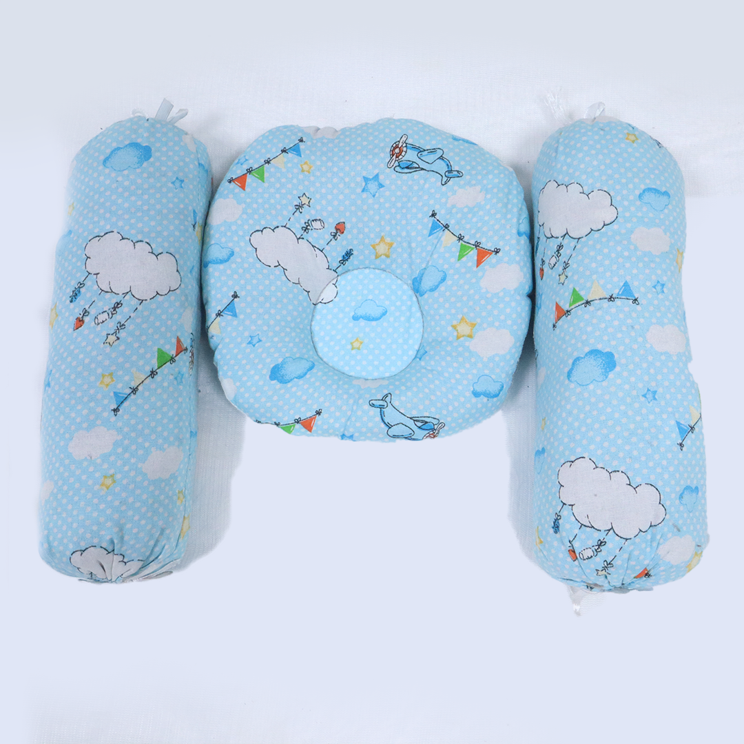 Baby Pillow Set 3 Pcs-Blue