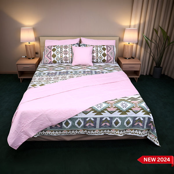 Luxe 7 pcs Bed Set-Pink