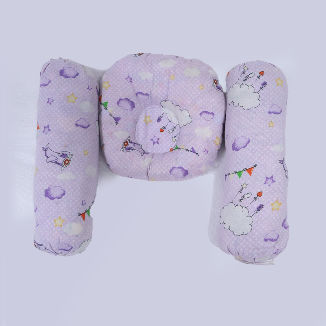 Baby Pillow Set 3 Pcs-Purple