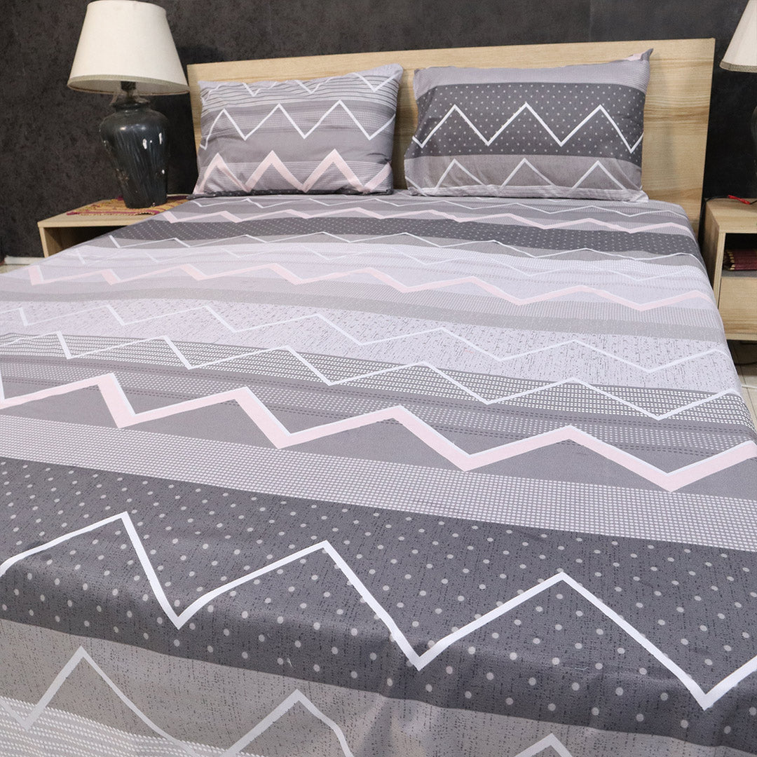 Bed Sheet Fantasy King Bed-Zigzag Dream