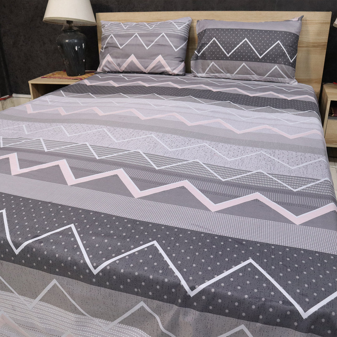 Bed Sheet Fantasy King Bed-Zigzag Dream