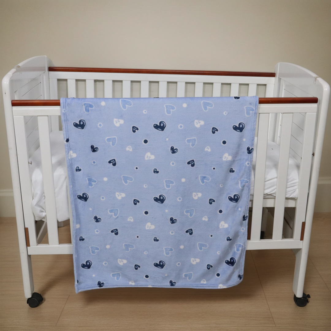 Mini Me Baby AC Flannel Blanket and Pillow Set Powder Blue