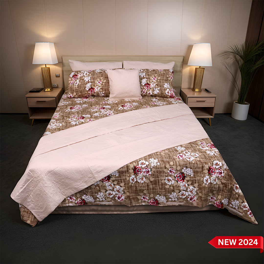 Luxe 7 pcs Bed Set-Peach