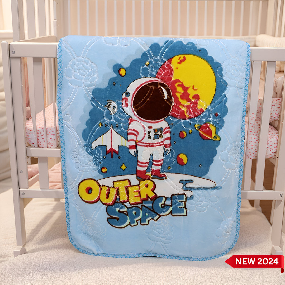 Tiny Tots Cot Baby Blanket-Sky Blue