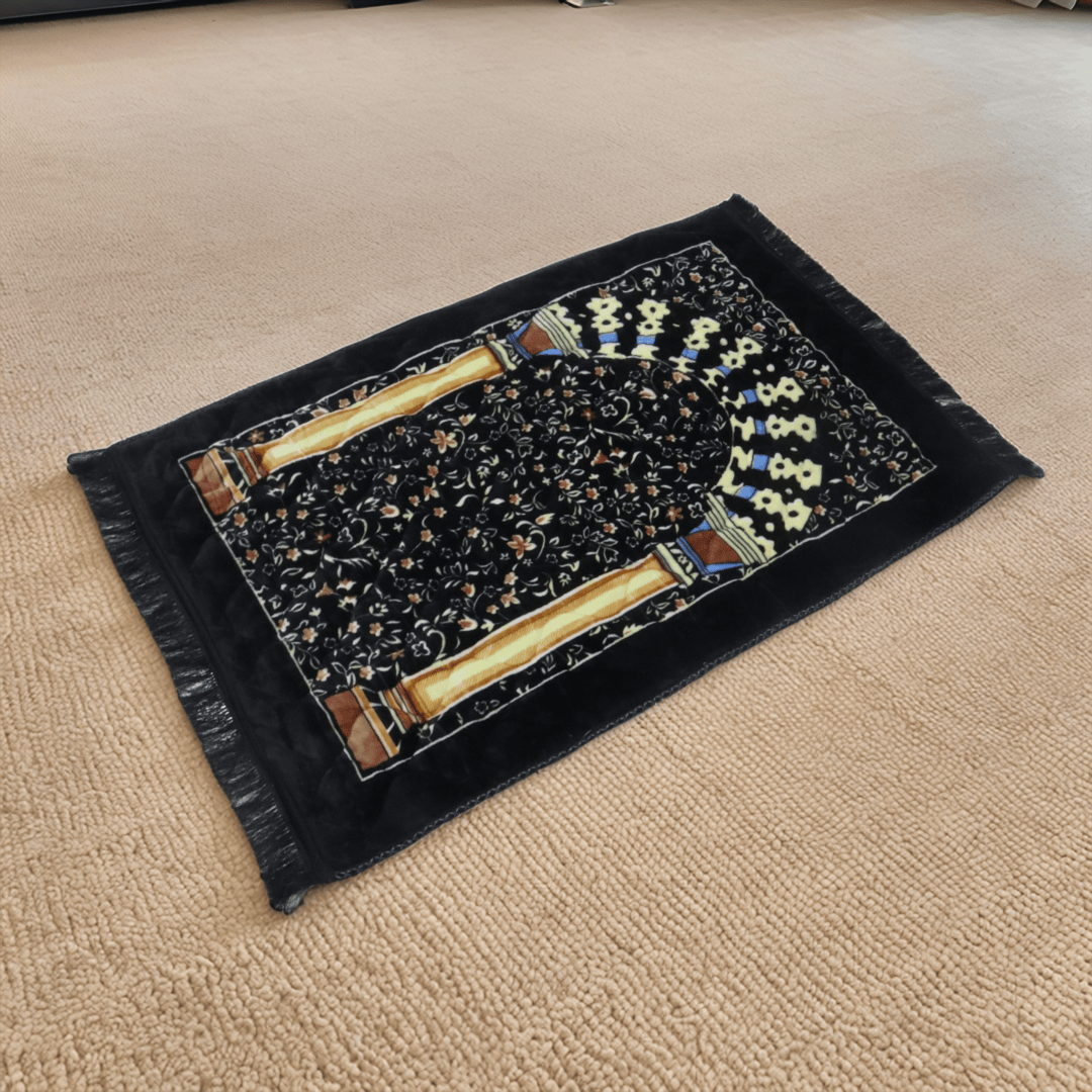 Mughal Janamaz Printed Prayer Mat-Elegance