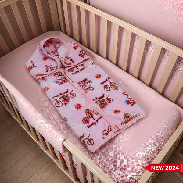 Zipper Baby Blanket Baby Luv-Rosy Pink