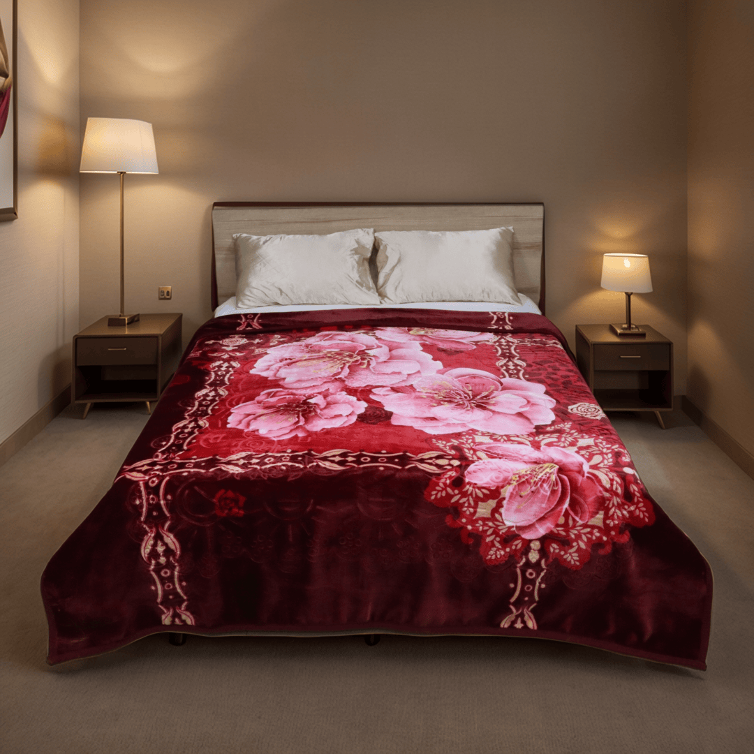 Empire King Bed 6 KG Blanket- Crimson Velvet