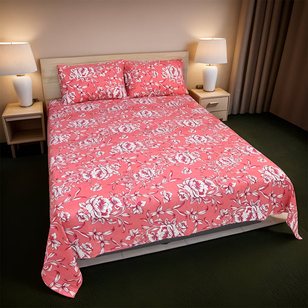 Bed Sheet Fantasy King Bed-Blush Rose