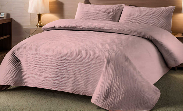 Luxe Bed Spread Flora Quilted Jacquard Embossed