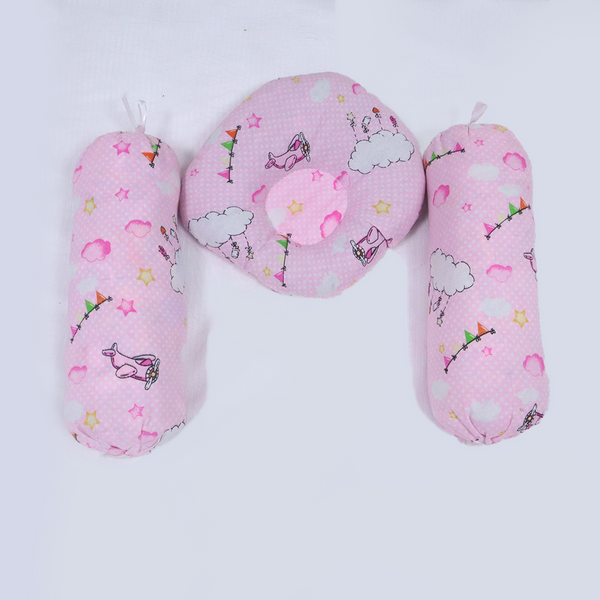 Baby Pillow Set 3 Pcs-Pink