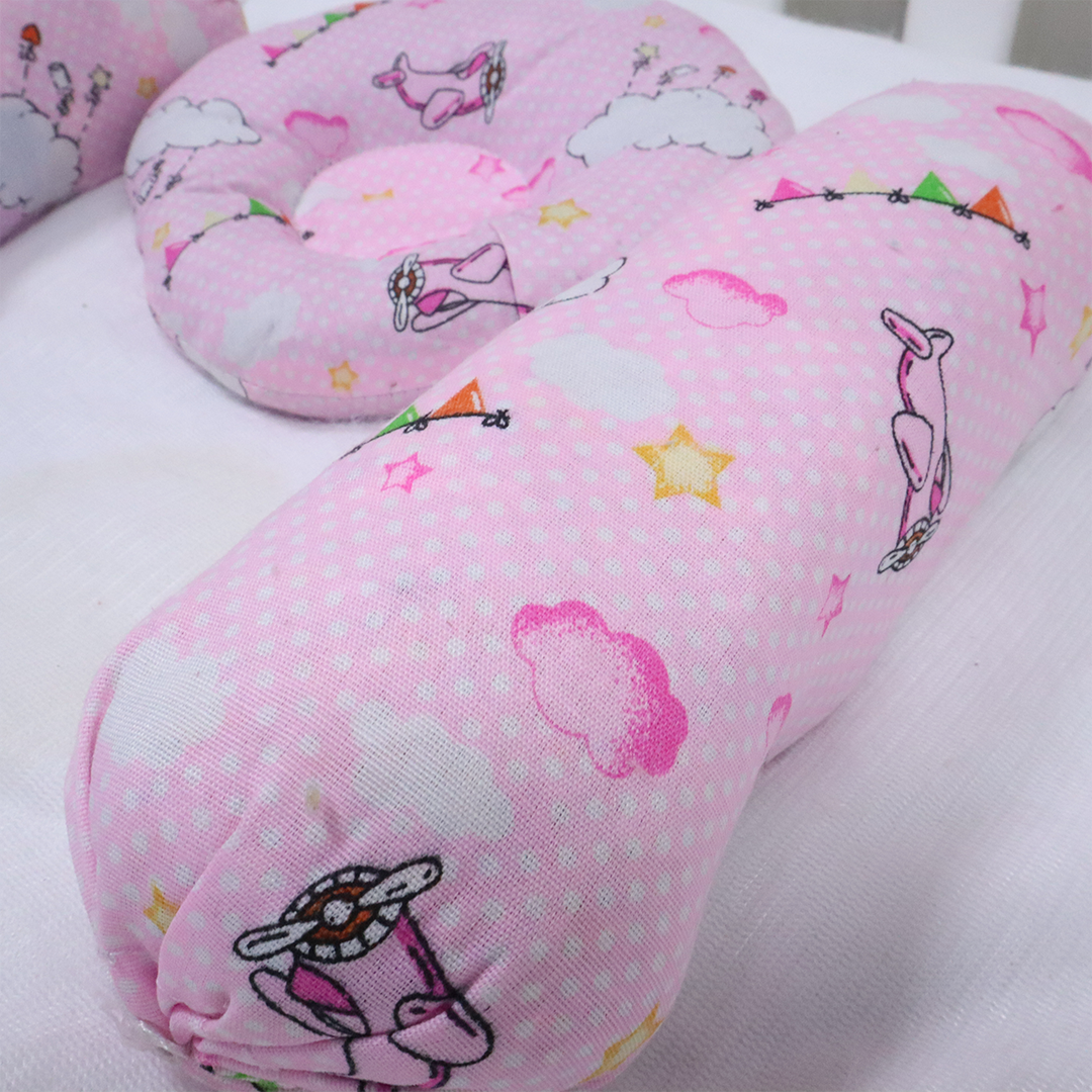 Baby Pillow Set 3 Pcs-Pink