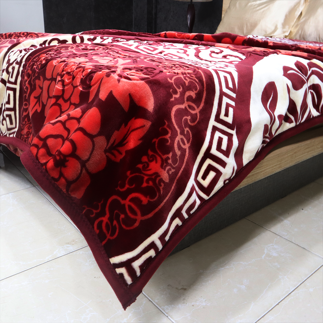 Purist Korea Blanket Double Bed-Cherry