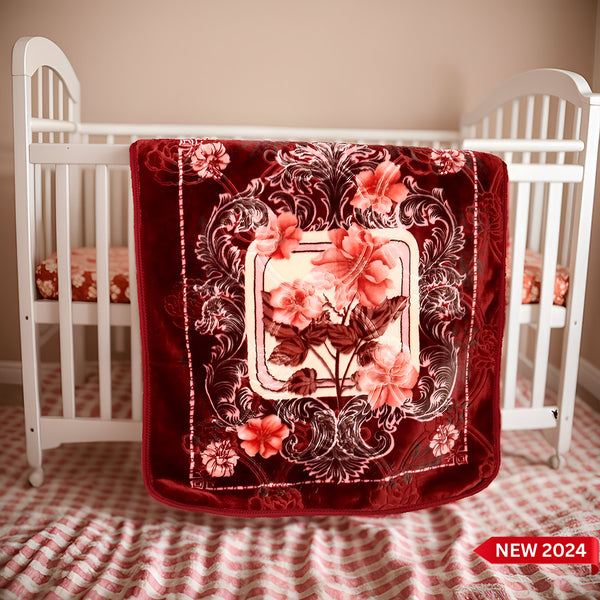 Baby Blanket Royal Embossed Rosebud