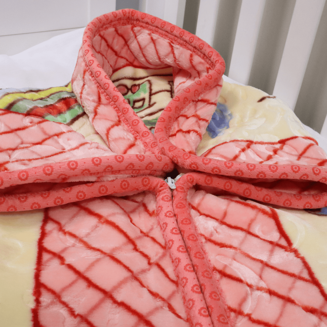 Hooded Blanket for Baby- Tiny Tots Hood-orange Color