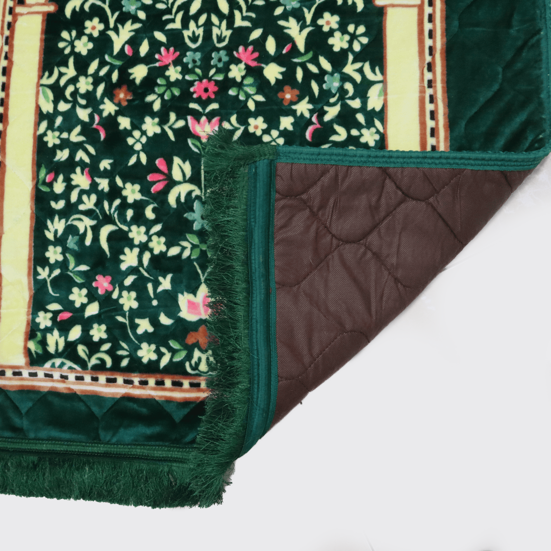 Mughal Janamaz Printed Prayer Mat-Palm