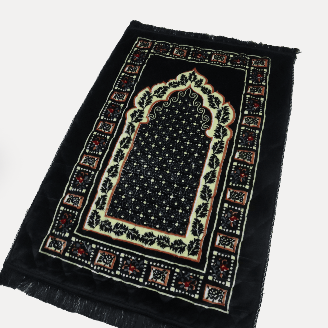 Mughal Janamaz Printed Prayer Mat-Noor-e-Siyah