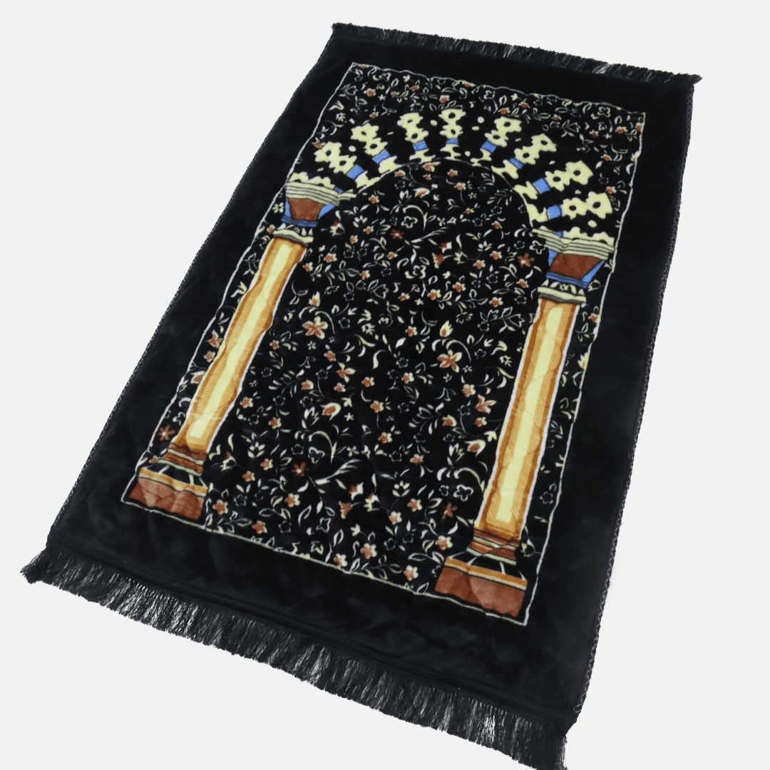 Mughal Janamaz Printed Prayer Mat-Elegance