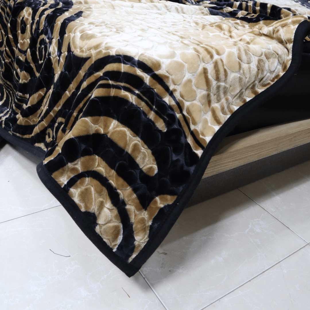 Double Bed Blanket Artistic- Ivory