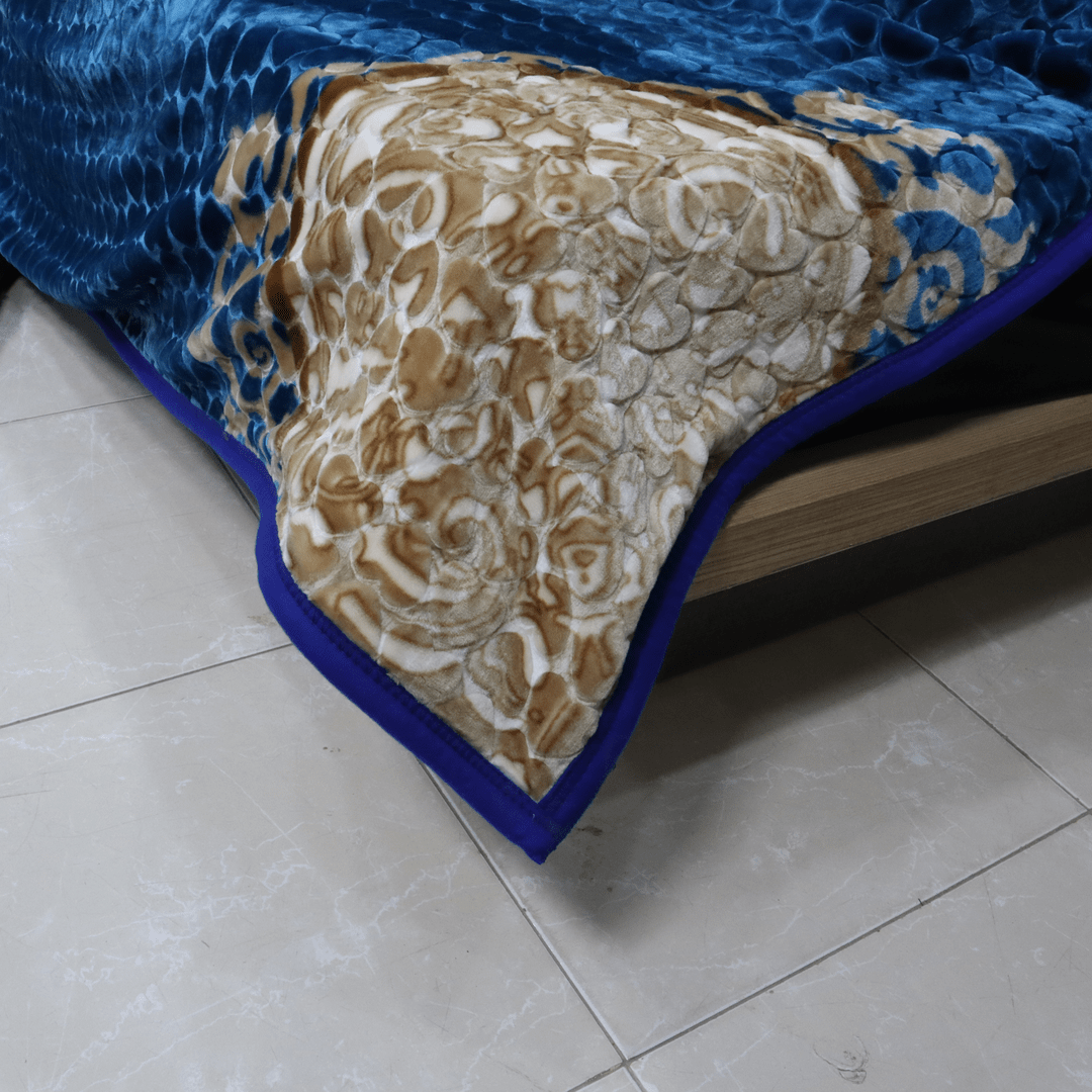 Double Bed Blanket Artistic- Sapphire