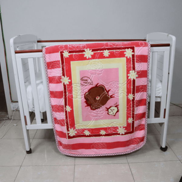 Tiny Tots Cot Baby Blanket-Petal Pink