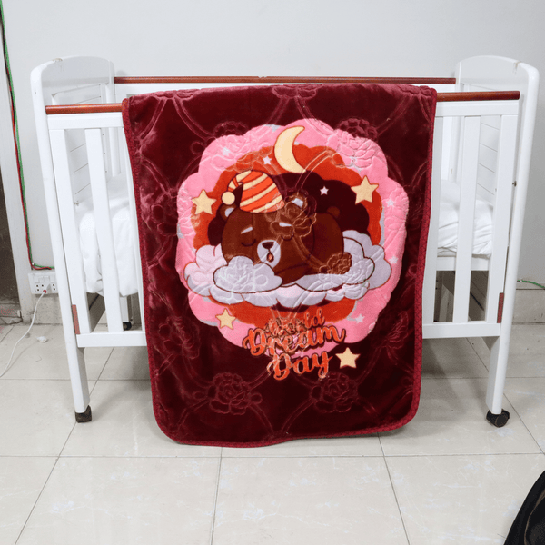 Tiny Tots Cot Baby Blanket- Rosewood