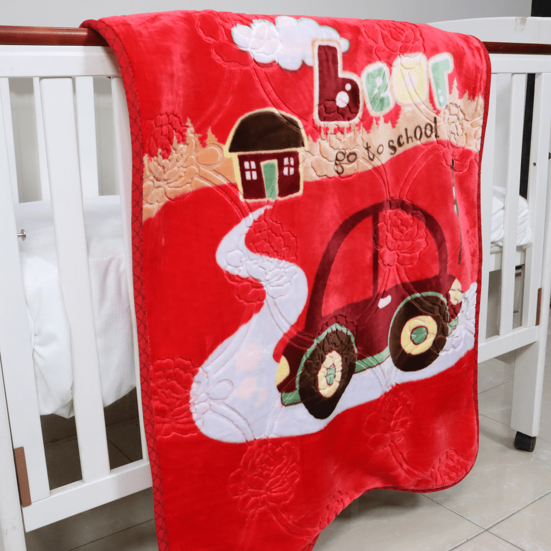 Tiny Tots Cot Baby Blanket-Ruby Glow