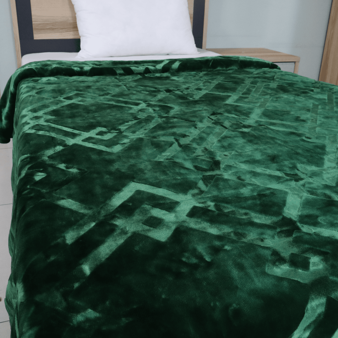 Super Sonic Cloudy Single Blanket Green