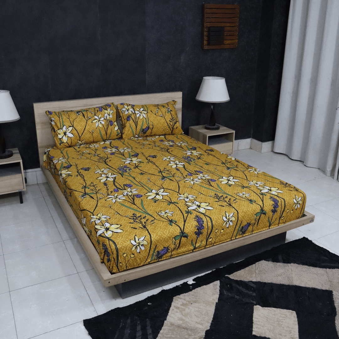 Fantasy Fitted Bed Sheet-Marigold