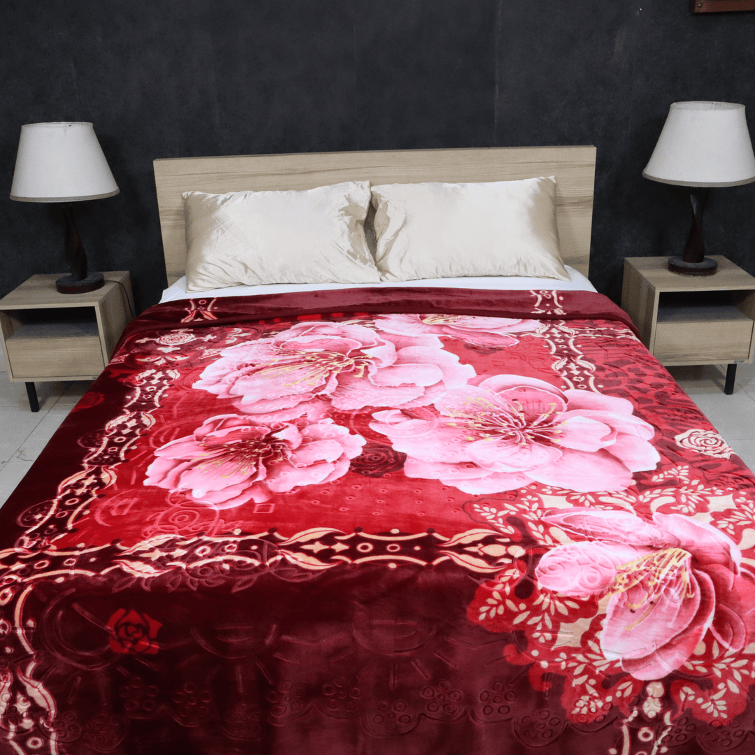 Empire King Bed 6 KG Blanket- Crimson Velvet