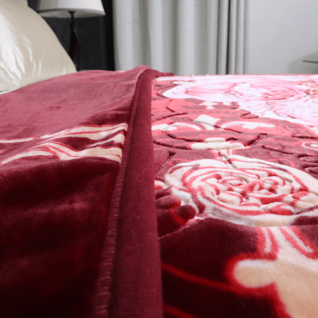 Empire King Bed 6 KG Blanket- Crimson Velvet