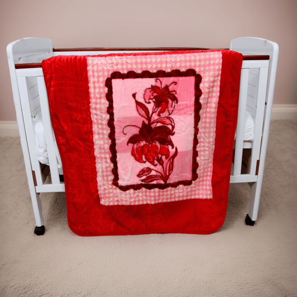 Royal Galaxy Embossed Baby blanket-Ruby