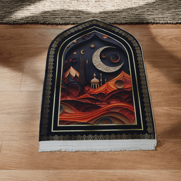 3D Janamaz Prayer Mat-Sapphire