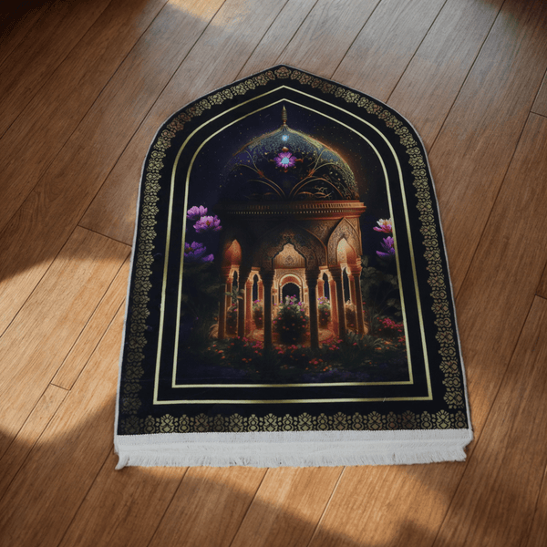 3D Janamaz Prayer Mat-Indigo