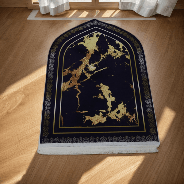 3D Janamaz Prayer Mat-Navy Blue