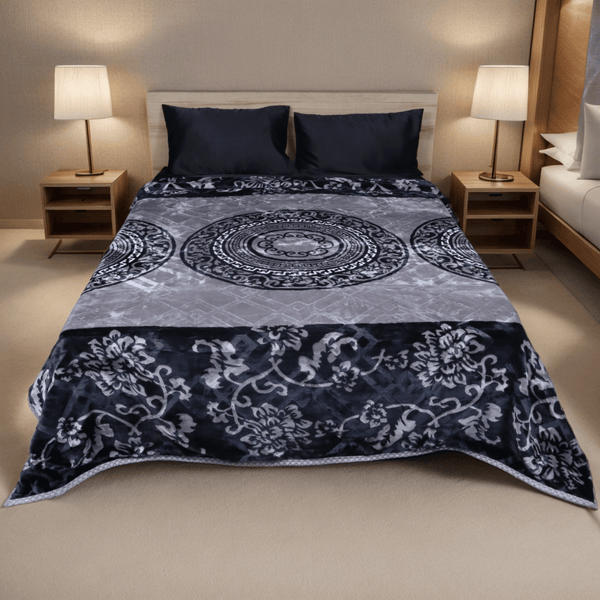 Moonlight Cloudy Bed Blanket-Grey