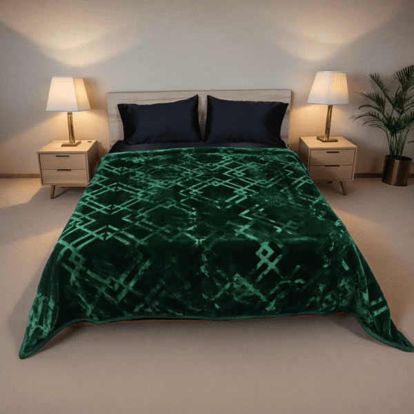 Moonlight Cloudy Bed Blanket-Jade