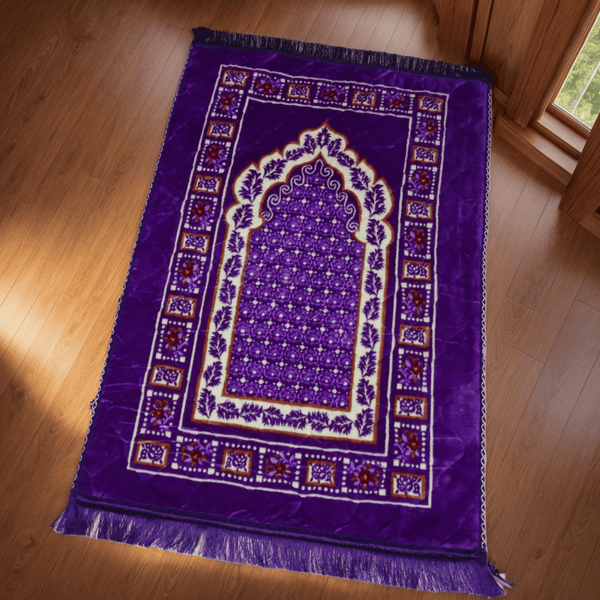 Mughal Plus Cloudy Prayer Mat-Plum