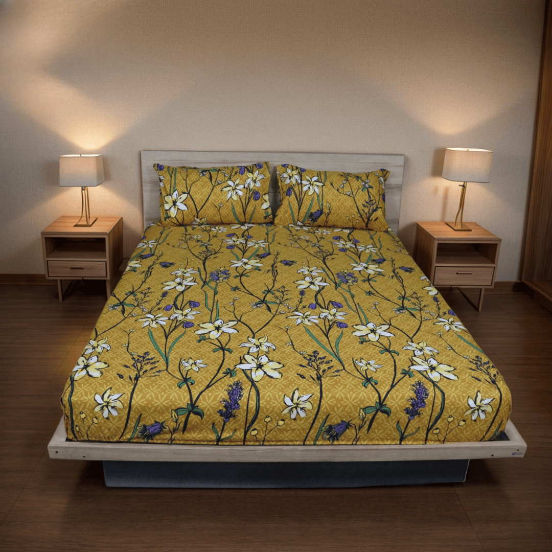 Fantasy Fitted Bed Sheet-Marigold