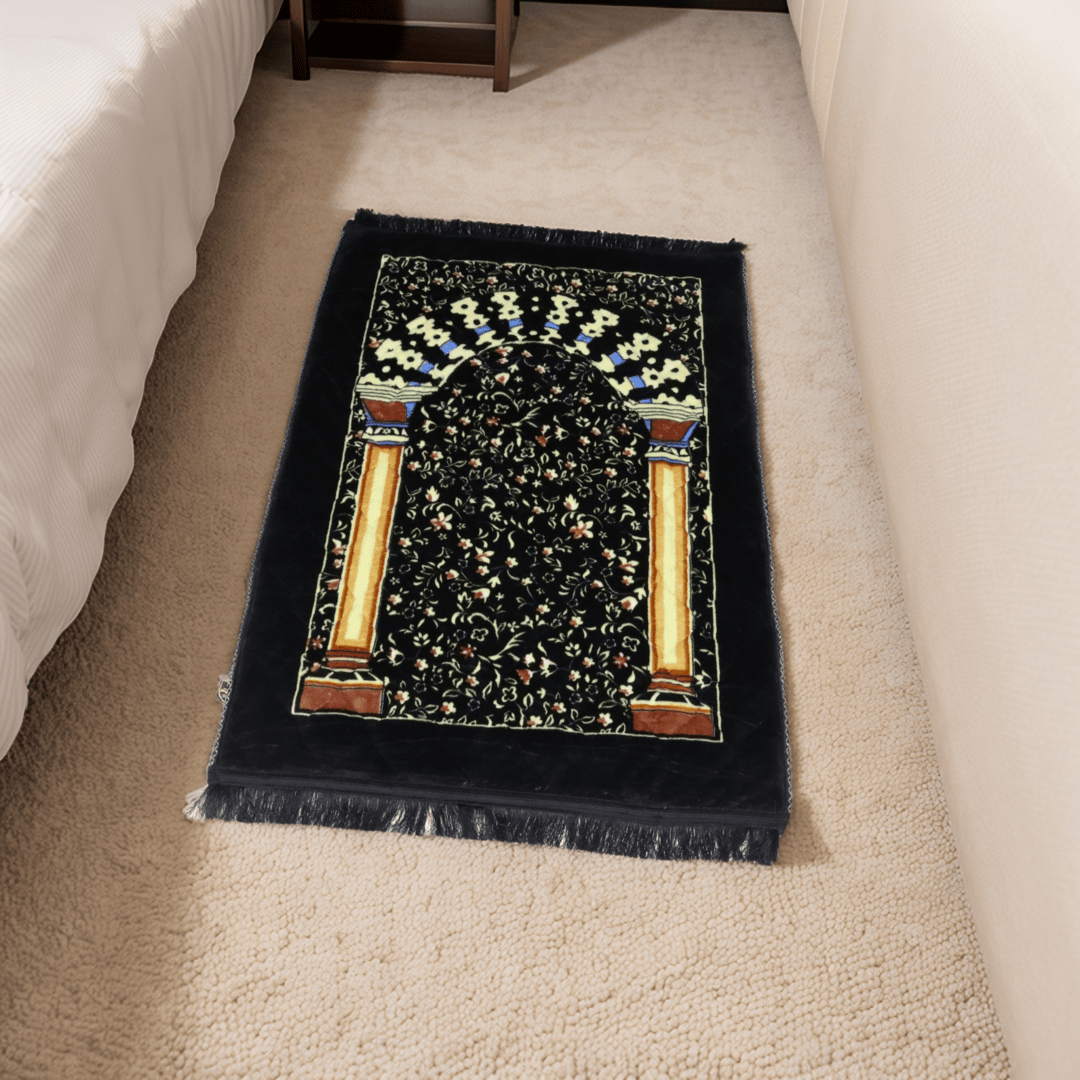 Mughal Janamaz Printed Prayer Mat- Nightfall