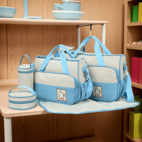 5-Piece Baby Diaper Bag Set- Sky Blue