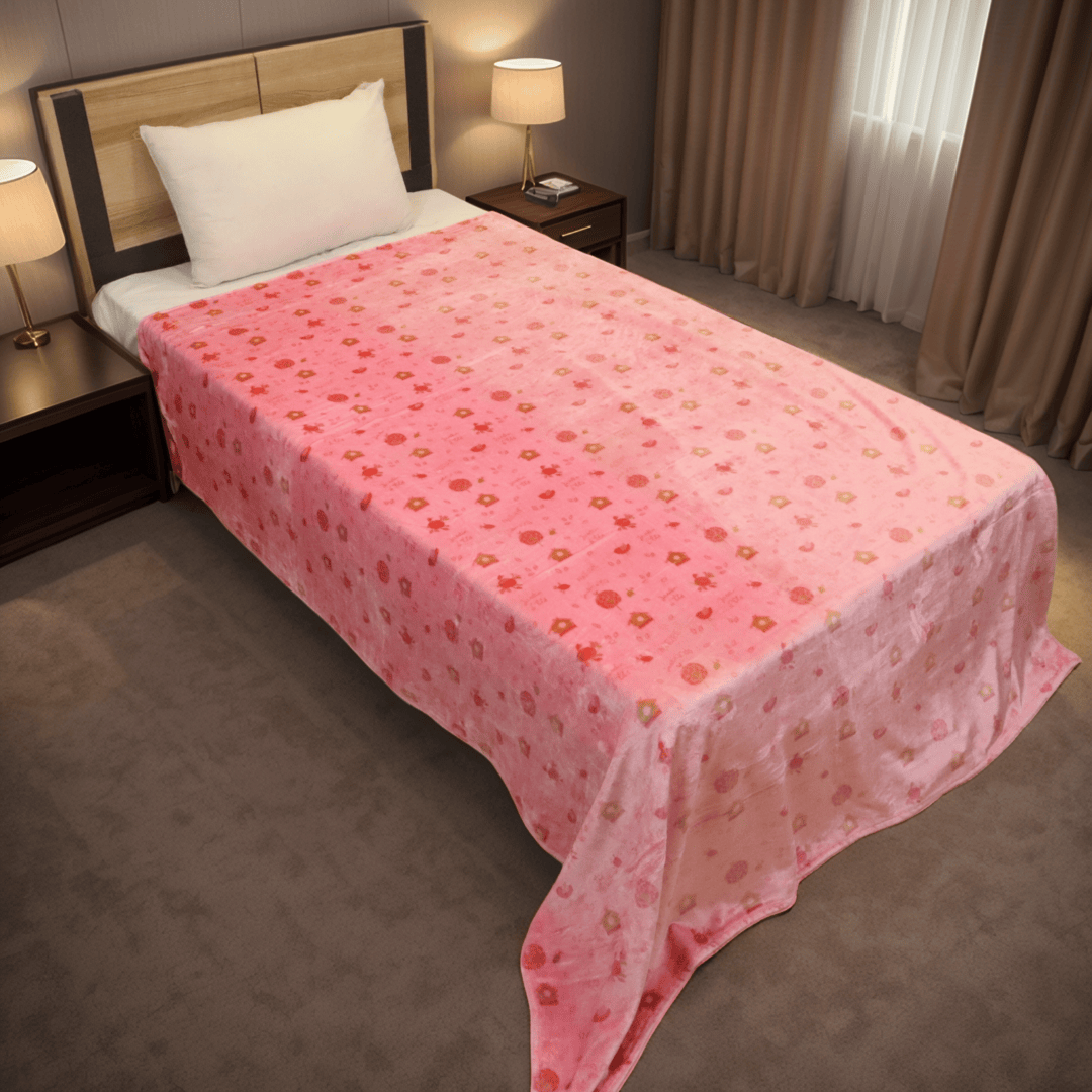 Supremo Single Flannel Blanket- Pink