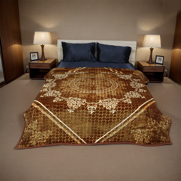 Double Bed Blanket Artistic-Mocha