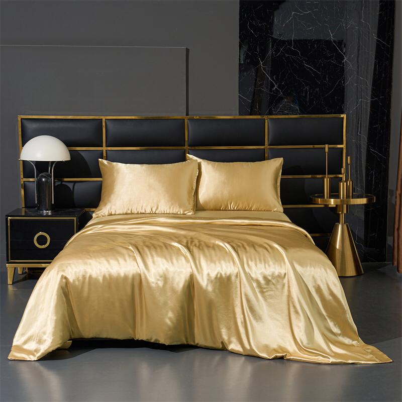 Silk Satin Duvet Set Golden