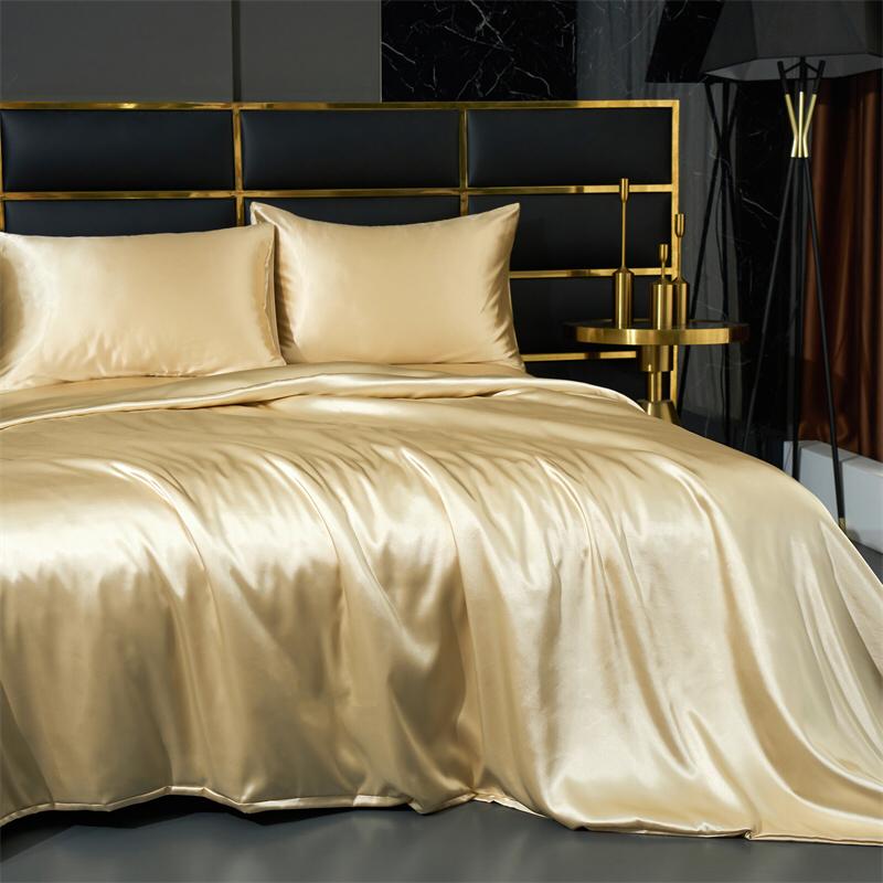 Silk Satin Duvet Set Golden