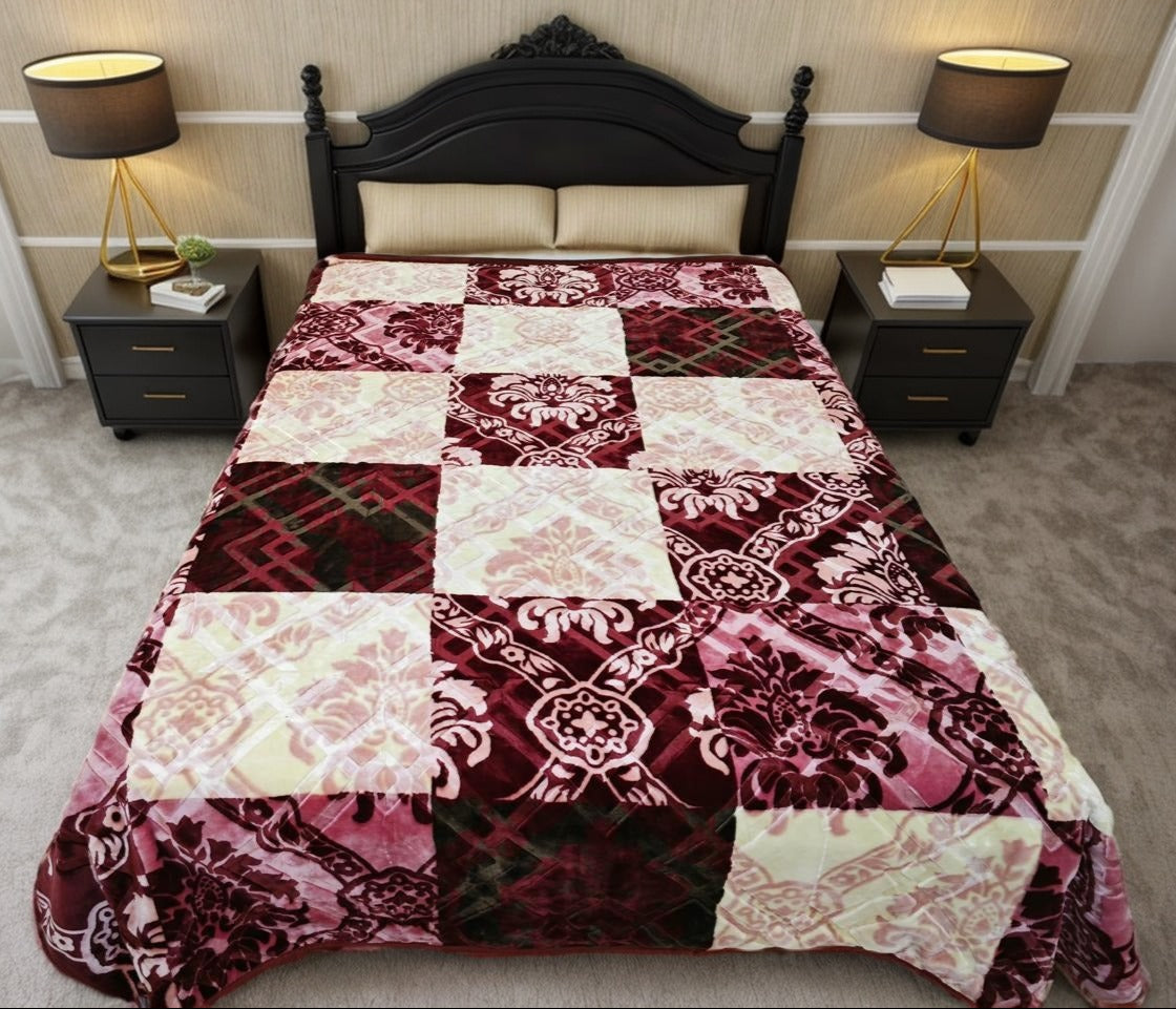 Moonlight Cloudy Bed Blanket-Mulberry