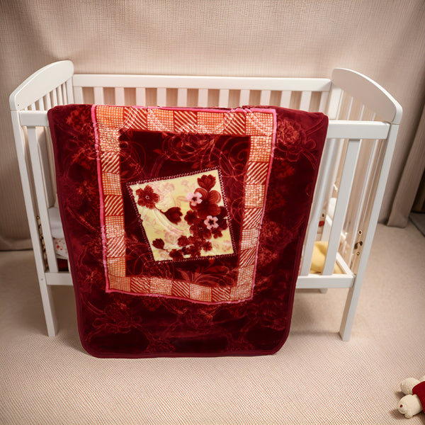 Baby Blanket Royal Embossed - Wine Color