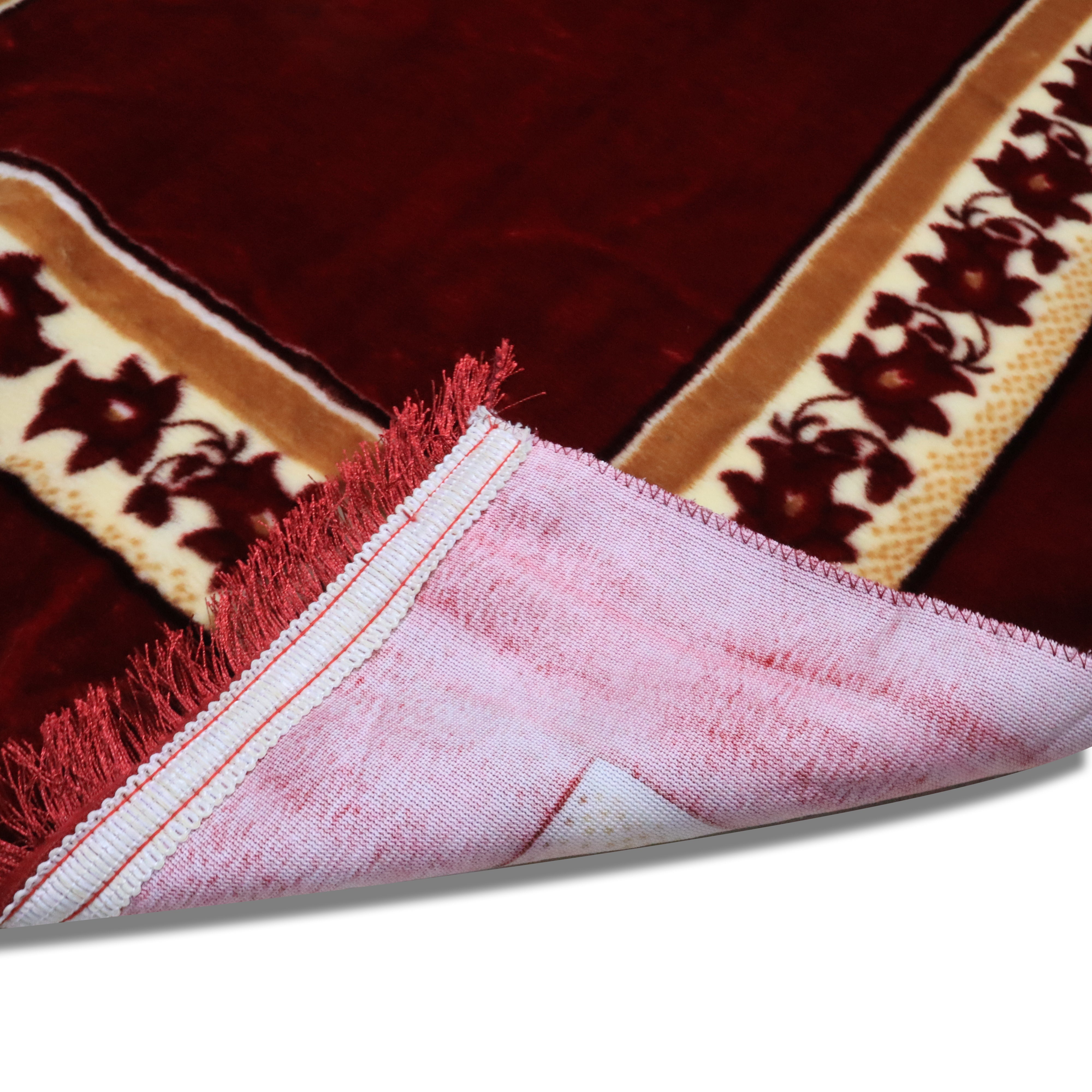 Pure Janamaz Printed Prayer Mat- Maroon