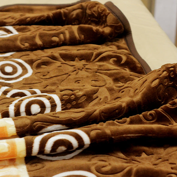 Double Bed Blankets- Heavy Weight Blanket- Artistic- chocolate brown